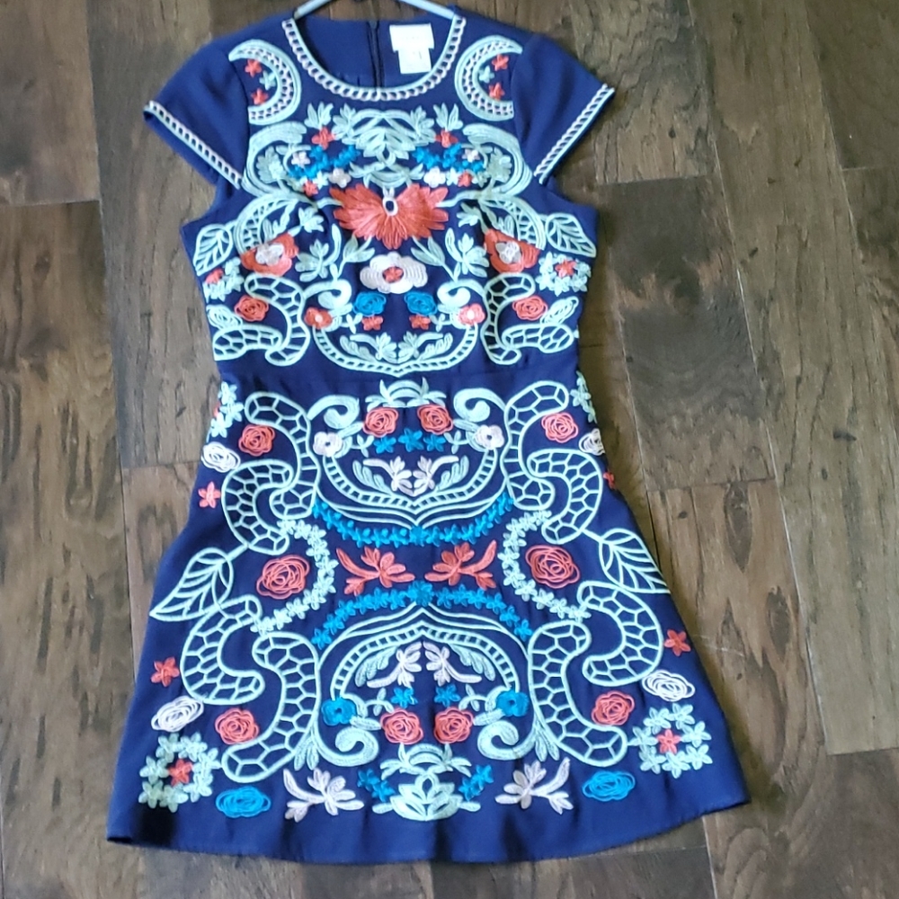 Foxiedox Sierra Embroidered A-Line Dress